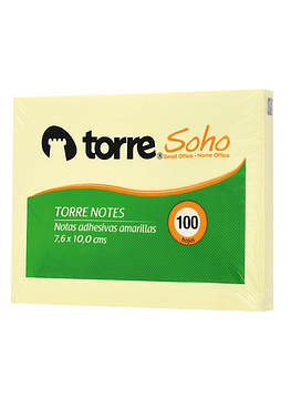 Torre Notes Amarillo 10X 7,6 Cm 100 Hjs