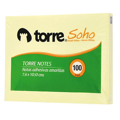 Torre - Notas Adhesivas Amarillo 10X 7,6 Cm 100 Hjs