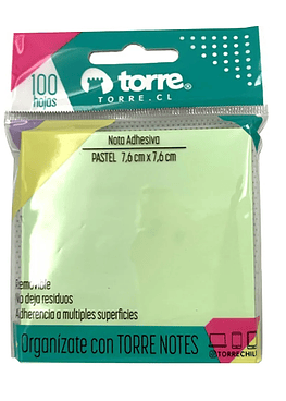 Torre Notes Verde Pastel 7,6X7,6Cm 100H