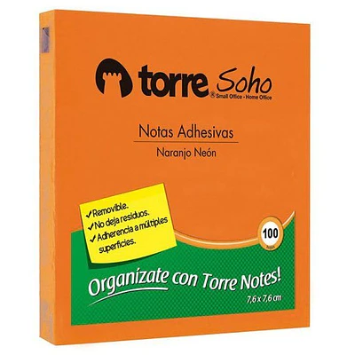 Torre - Notas Adhesivas Narajo Neon 7,6X7,6Cm 100H