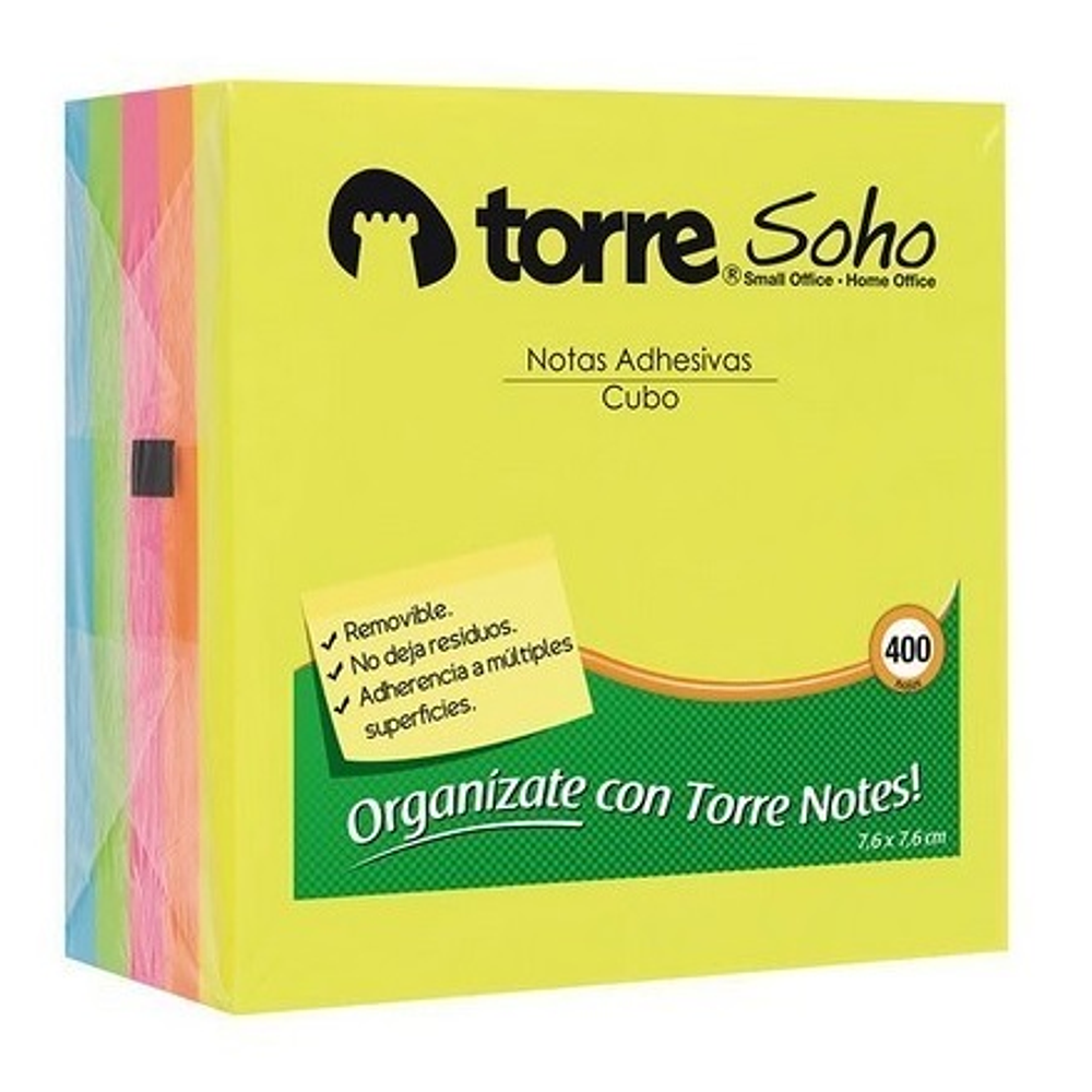 Torre Notes Cubo 7,6X7,6 Cm 400 Hjs