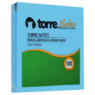 Torre Notes Celeste Neon 7,6X7,6 Cm 100H