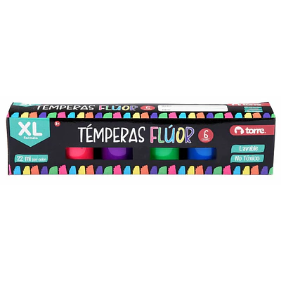Torre - Témperas 6 Colores Fluor
