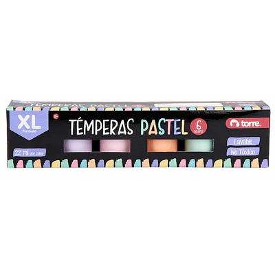 Torre - Témperas 6 Colores Pasteles