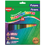 Lapices Triangulares 24 Color Torre