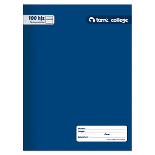 Cuaderno College Torre Liso Compos.  100 Hj