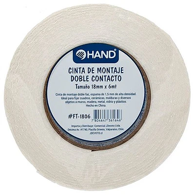 Hand - Cinta De Montaje Doble Contacto 18Mm 6Mt