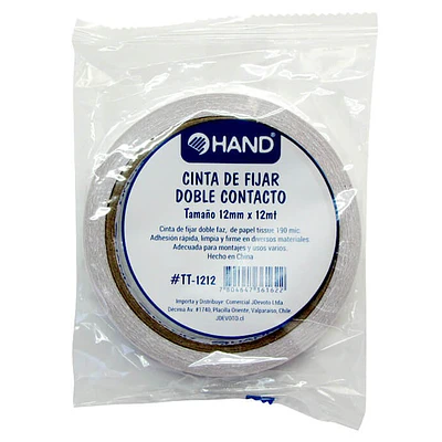Hand - Cinta De Fijar Doble Contacto 12Mm 12Mt