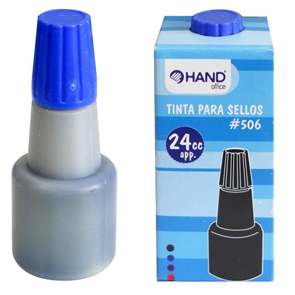 Tinta Para Tampon 24Ml Azul Hand