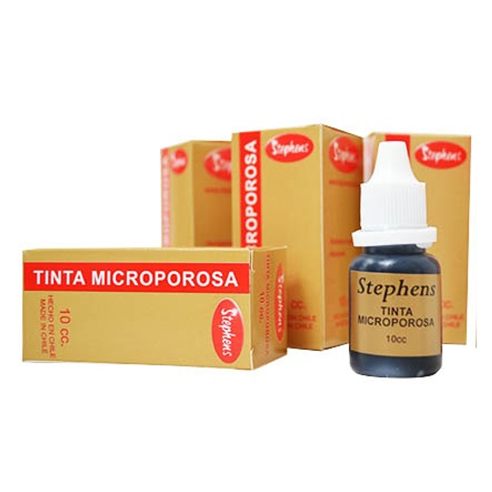 Tinta Microporosa - Stephens - Negro - 10 CC