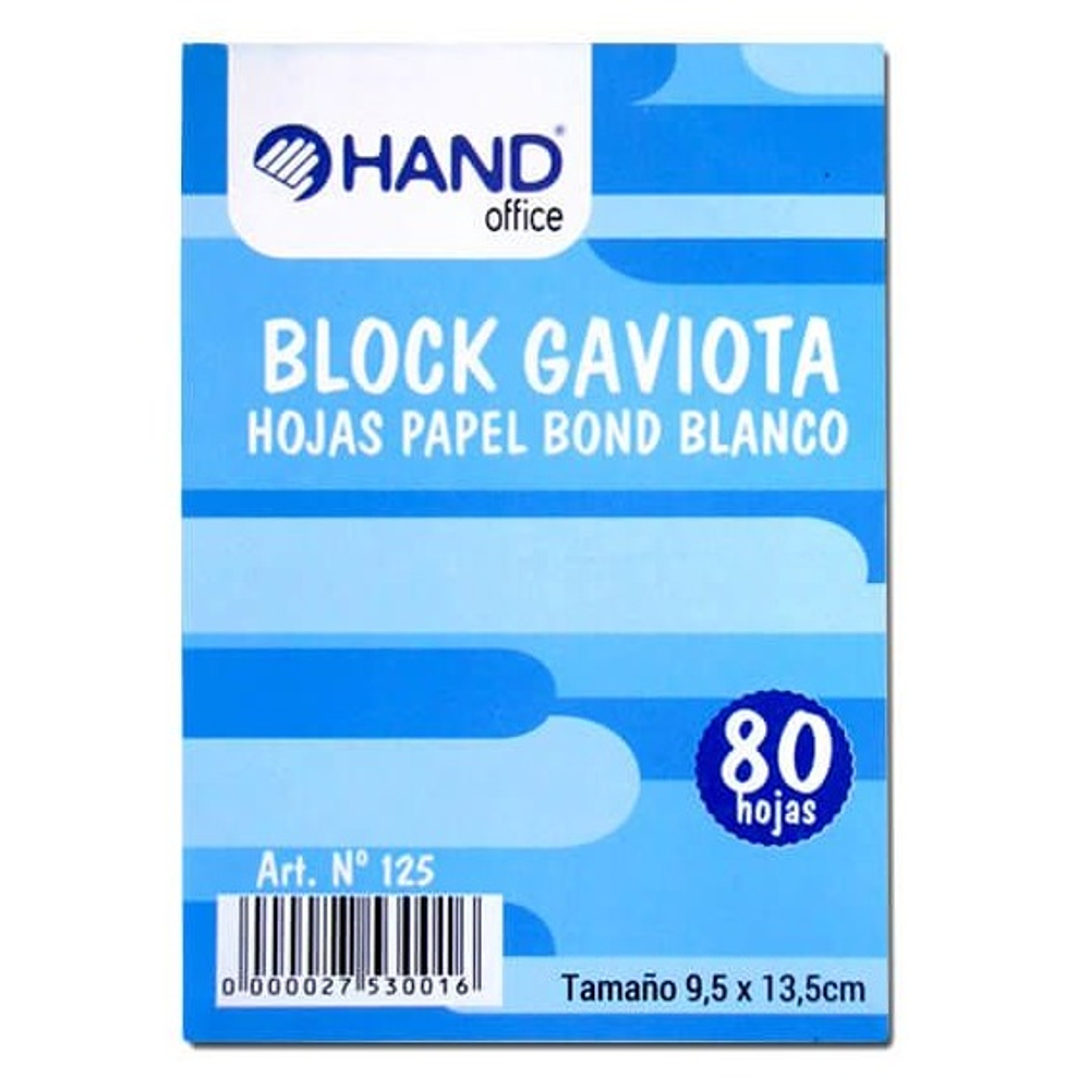 Block Gaviota - 80 Hojas Blancas "Hand"
