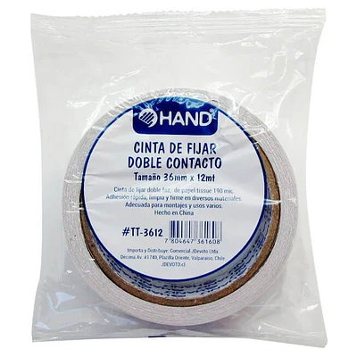 Hand - Cinta De Fijar Doble Contacto 36Mm 12Mt