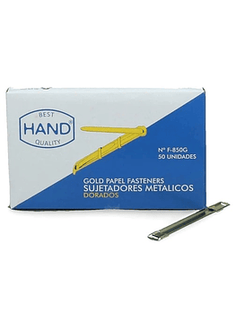 Acoclip Metalico Dorado 50 Unis Hand