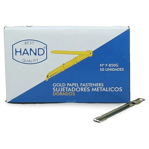 Acoclip Metalico Dorado 50 Unis Hand