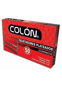 Sujetador Economico Plateado 50 Uni Colon