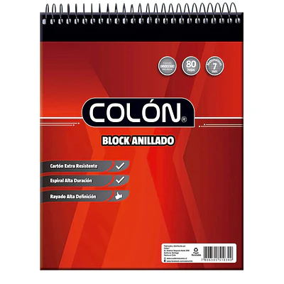 Colon - Block Escolar Espiral 7Mm
