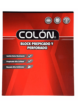 Block Colon Carta Mat 7Mm Bc-32/80
