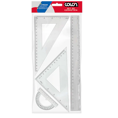 Colon - Set Geometría Plástico 4 Pzas 