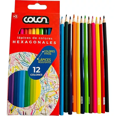 Colon - Lapices 12 Colores Hexagonales
