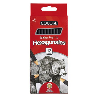 Colon - Lapices Grafito Hexagonales 12Un