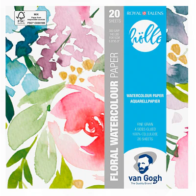 Van Gogh - Block Acuarela Frau Holle 300 Gr 15 X 15 Cm 20 Hjs