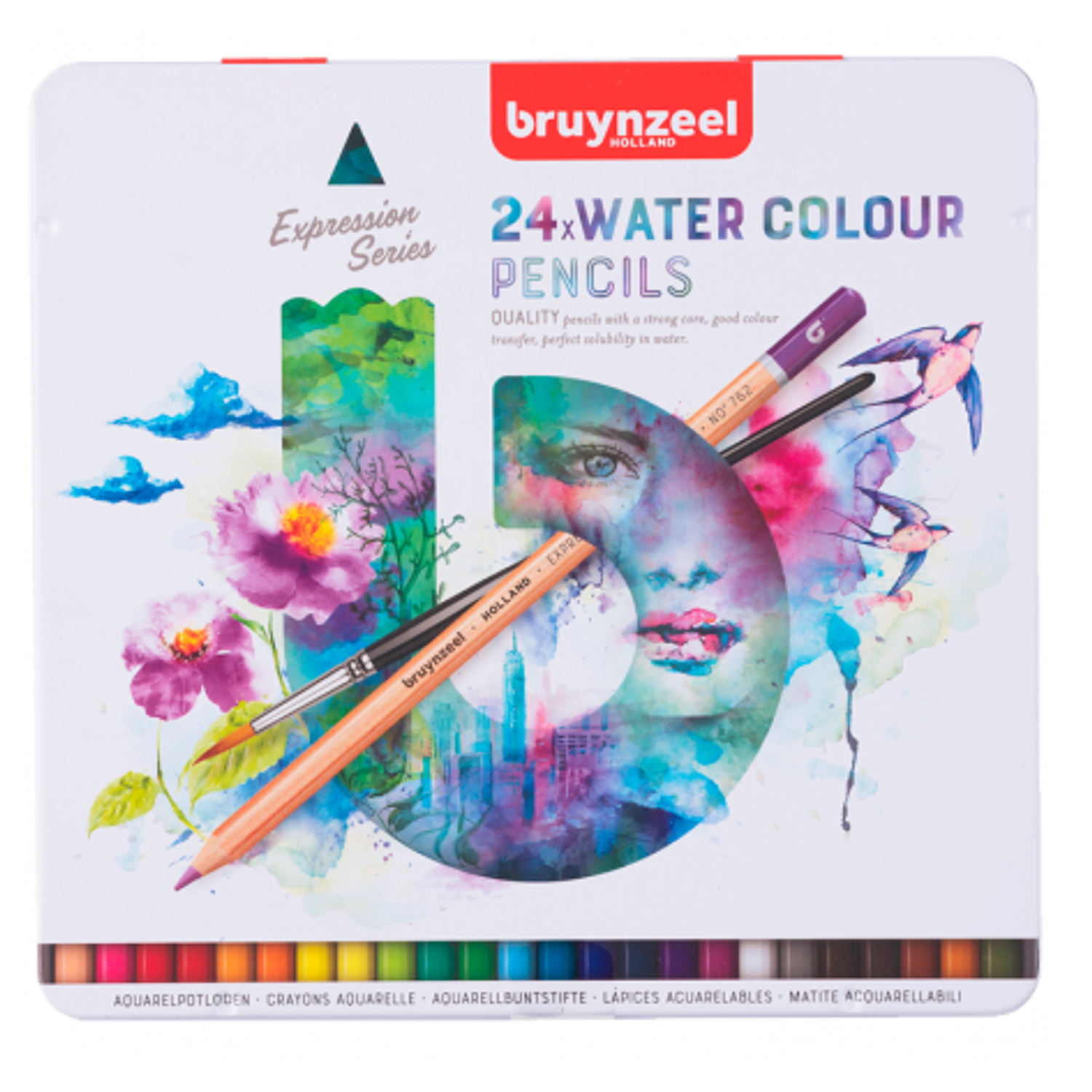 Bruynzeel - Lapices Acuarelables Expression - 24 Colores 1