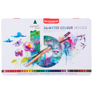 Bruynzeel - Lapices Acuarelables Expression - 36 Colores