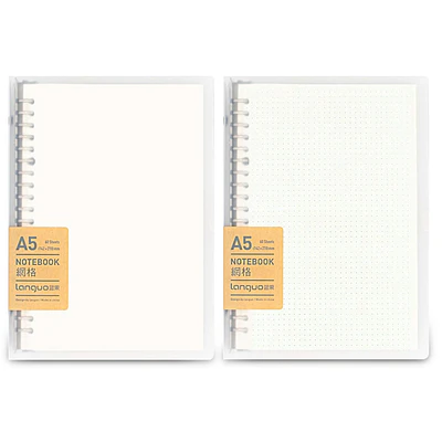 Languo - Libreta Anillada Tipo Binder A5 - Sistema Refill