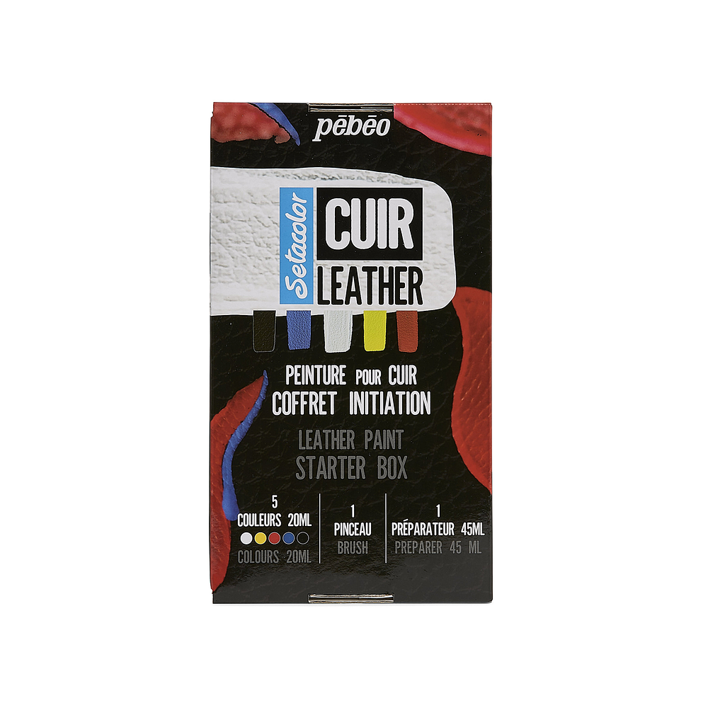 Pintura para Cuero - Pebeo Setacolor - Set 5 Colores - 20ml