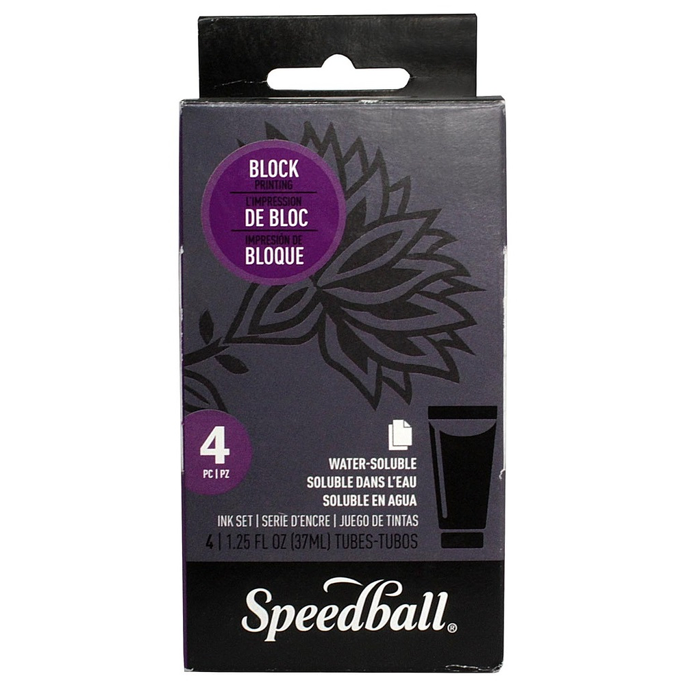 Speedball - Set Basico de 4 Pinturas Acrilicas Grabado 37cc