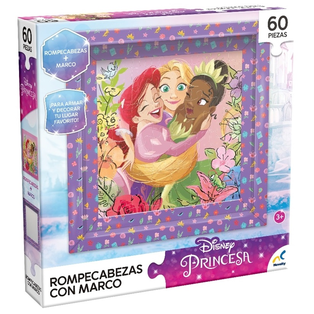 Rompecabezas Disney Princesas con Marco - 60 Piezas