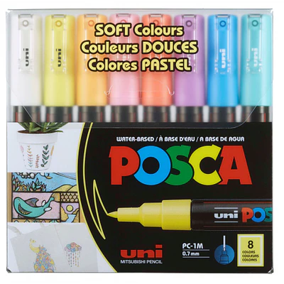 Posca - Marcadores Posca 1M - 8 Colores Pastel