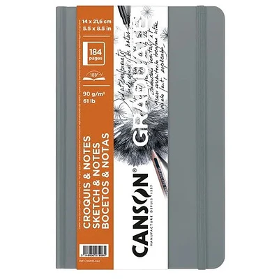 Canson - Artbook Graduate Croquis 90G Gris Clar 14X21.6