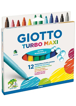 Marcador Giotto Turbo Maxi 12 Colores