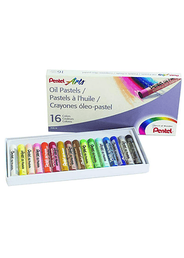 Lapiz Pastel Oleo Pentel 16 Colores