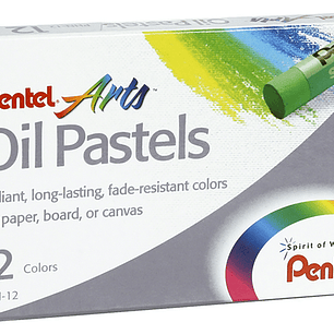 Lapiz Pastel Oleo Pentel 12 Colores