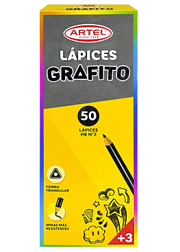 Caja 50 Lapices Grafito Triangulares 2Hb