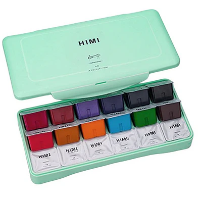 Himi - Gouache 18 Colores - 30 ML - Verde