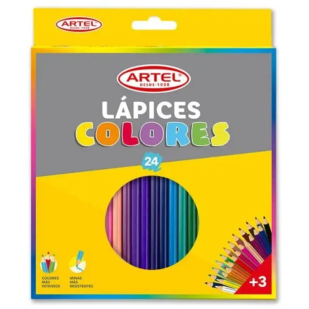 Lapices 24 Colores Artel