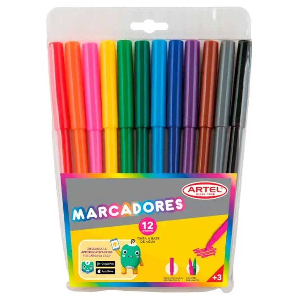 Marcadores 12 Colores Artel