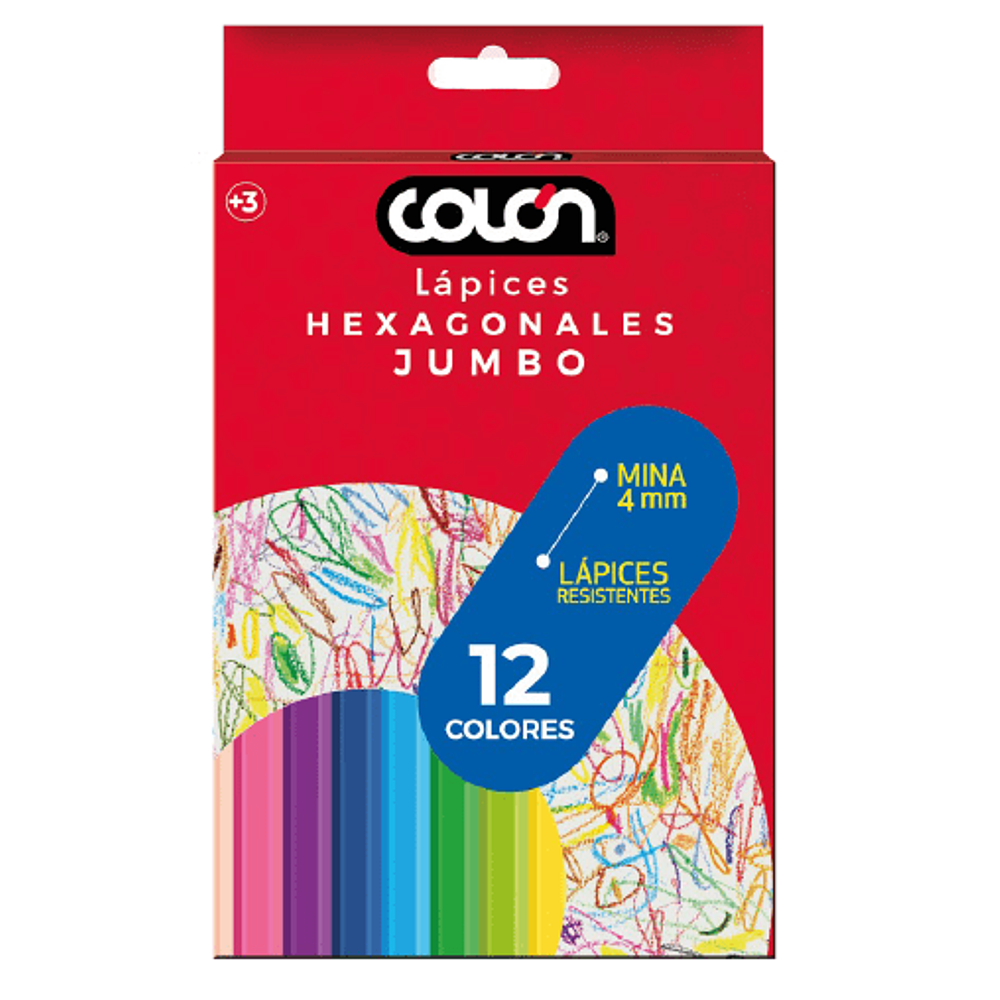Lapices 12 Colores Jumbo - Colon
