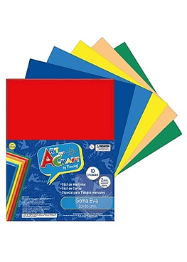 Goma Eva 20x30 10 Hjs Colores Surtidos