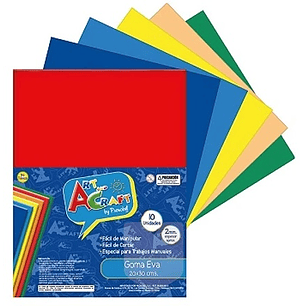 Goma Eva 20x30 10 Hjs Colores Surtidos