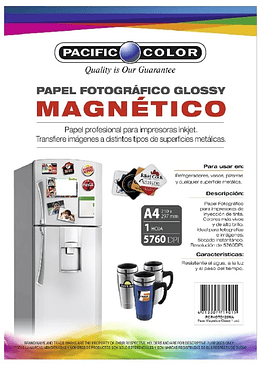 Papel Fotografico Magnetico - A4 - 120 Grs - 1 Hjs