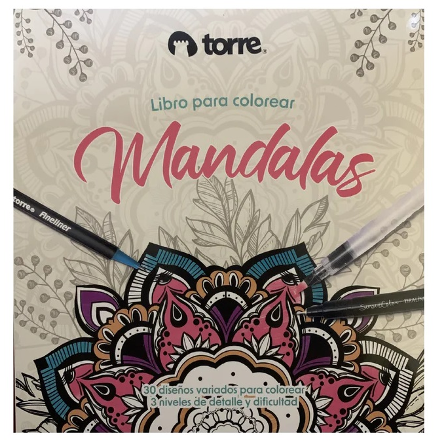 Libro para Colorear Mandalas - 32 Páginas - Torre 1