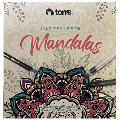 Libro para Colorear Mandalas - 32 Páginas - Torre