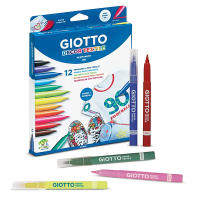 Giotto - Marcadores Decorativos Textil 12 Colores
