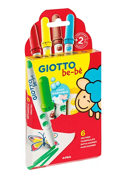 Marcadores Giotto Bebe 6 Colores