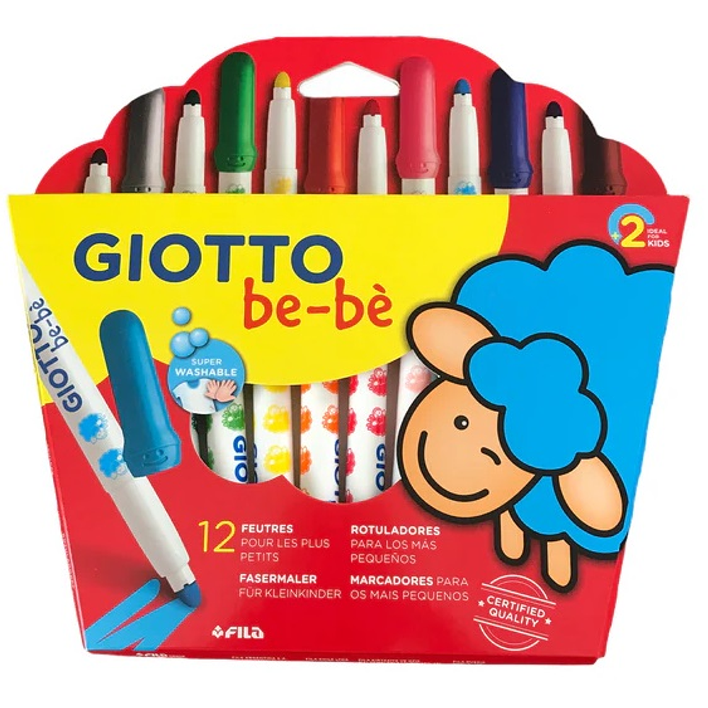 Marcadores Giotto Bebe 12 Colores