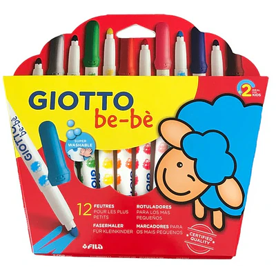 Giotto – Marcadores Lavables Jumbo 12 Colores